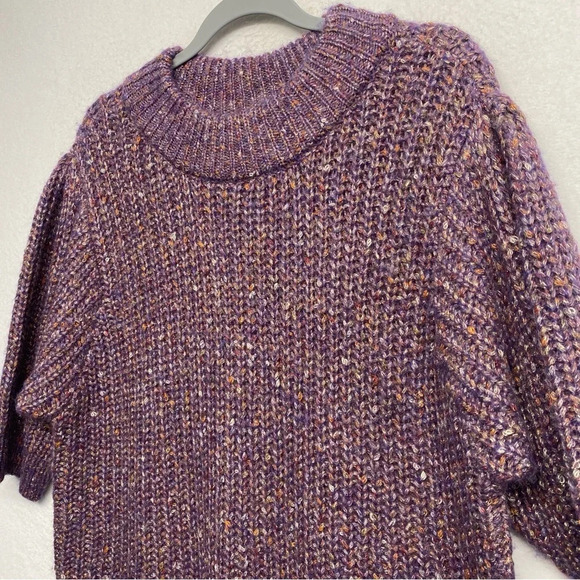 Maurices Knit Sweater XXL Purple Metallic Sparkle Thread - Picture 3 of 8